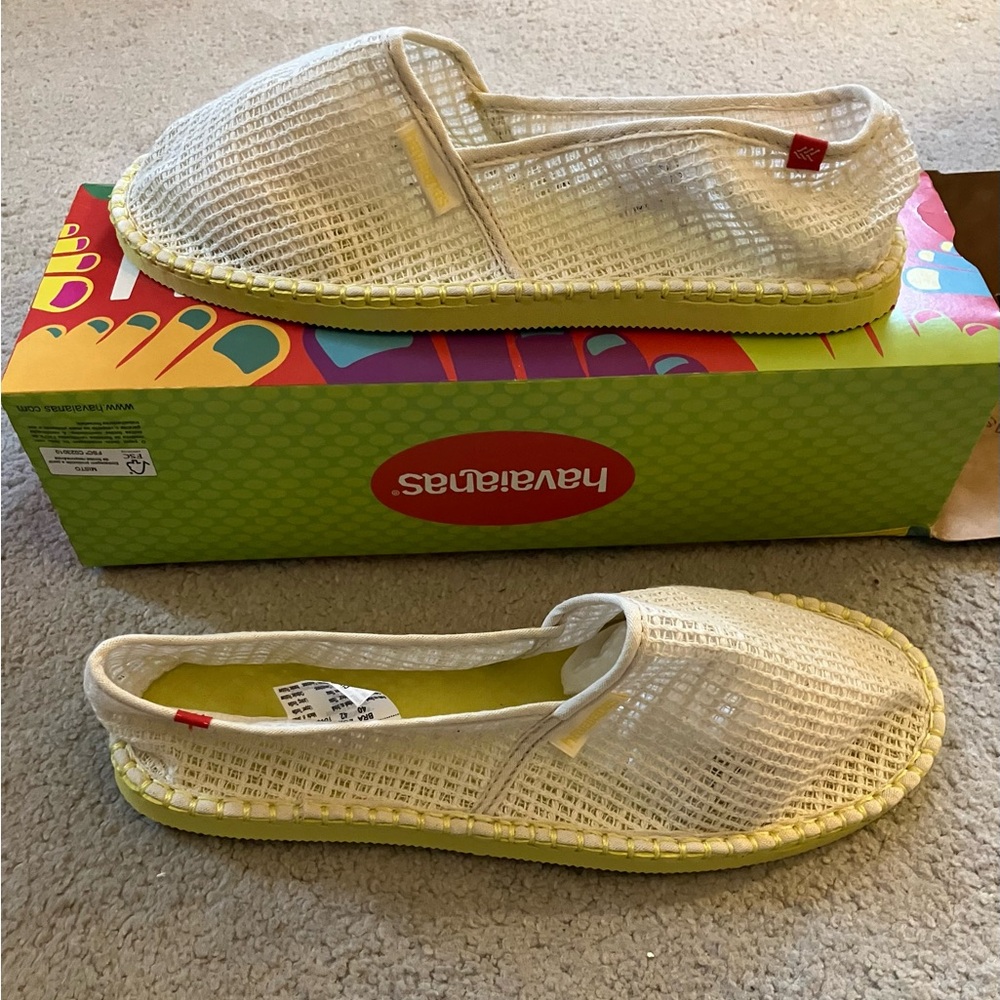 NEW Women’s Havaianas Espadrilles Summer Beige Size 10